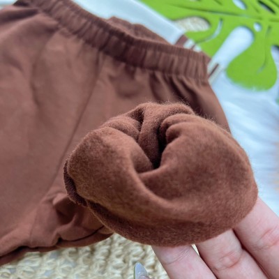 Conj. Jaqueta Ursinho com Pelinho e Calça de Moletom - Areia e Marrom